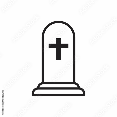 Tombstone with christian cross grave gravestones