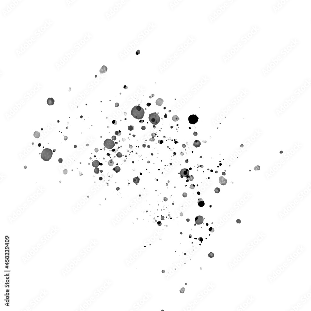 Ink splashes, ink drops, ink background Ink splashes, ink drops, ink background