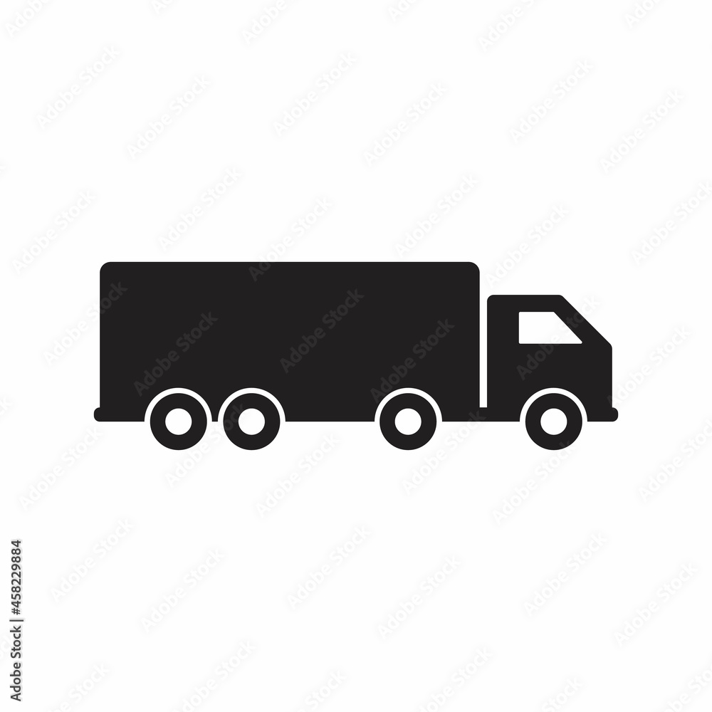 Truck icon, isolated. Flat design.