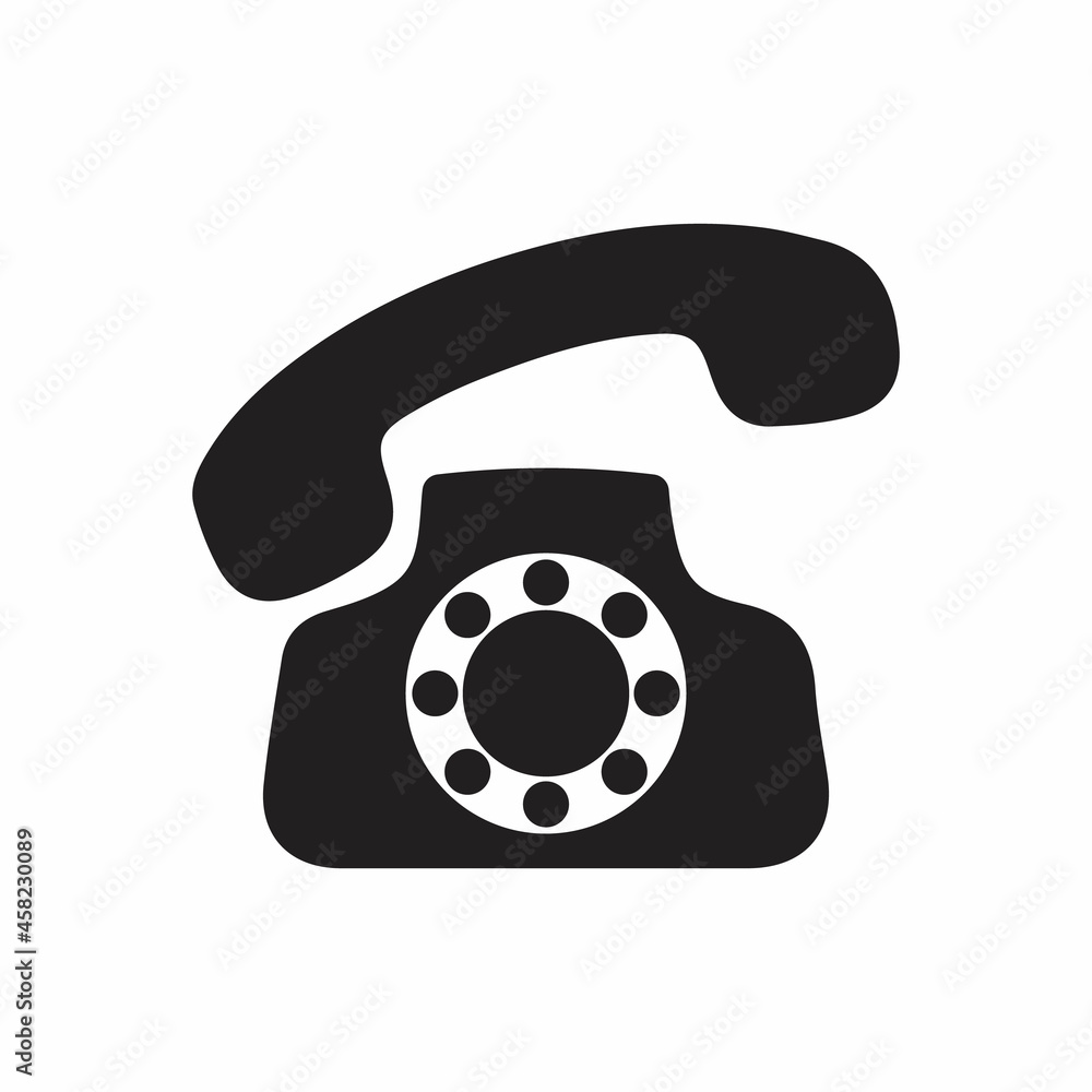 Old telephone ringing illustration Old telephone ringing illustration