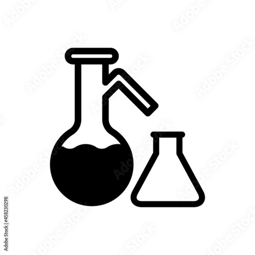 Chemistry vector icon. laboratory illustration sign. analyzessymbol. experiences logo.