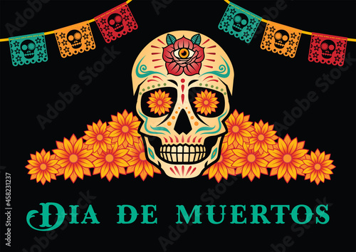 Dia de muertos or Day of the dead. Mexican festival.