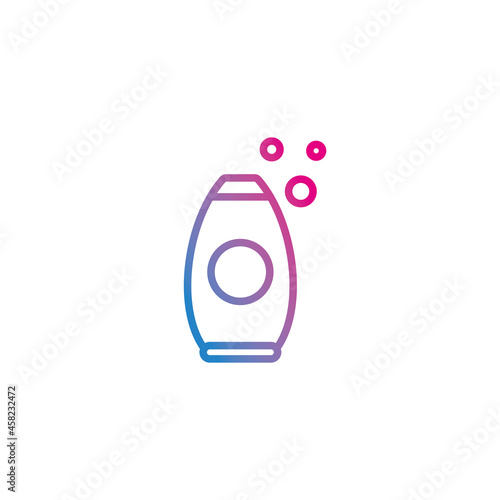 Shampoo outline gradient icon vector