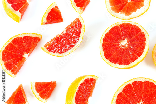 grapefruit isolated on white