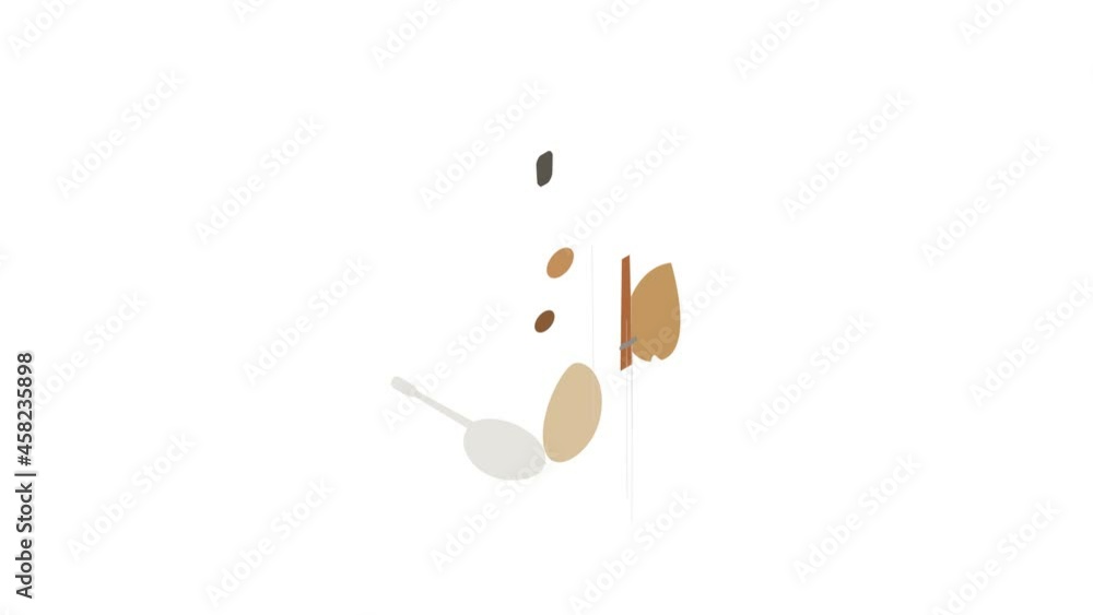 Traditional turkish music instrument icon animation isometric best object on white backgound Traditional turkish music instrument icon animation isometric best object on white backgound