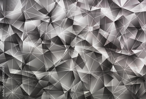 Light Gray vector backdrop with lines, triangles. © smaria2015