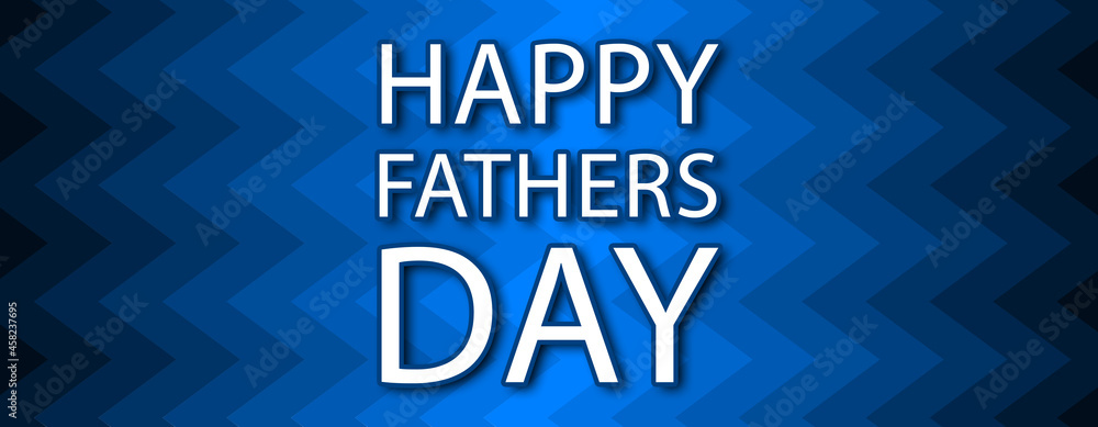 happy fathers day - text written on blue wavey background