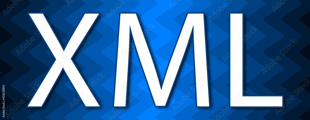 Xml - text written on blue wavey background Xml - text written on blue wavey background