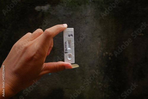 Wallpaper Mural Coronavirus (COVID-19 or nCoV-19) testing. Rapid test with control line Torontodigital.ca