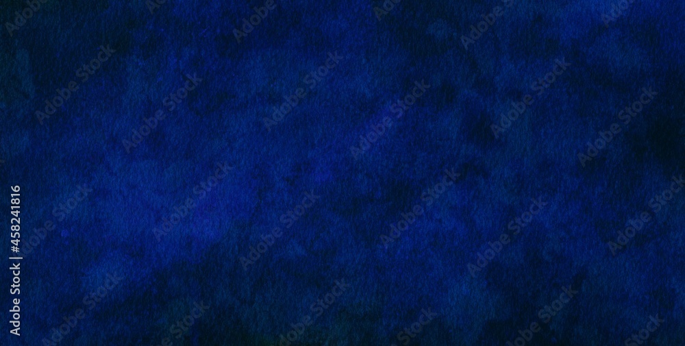 暗い青色の滲みの綺麗な水彩画イラスト背景 Stock Illustration Adobe Stock