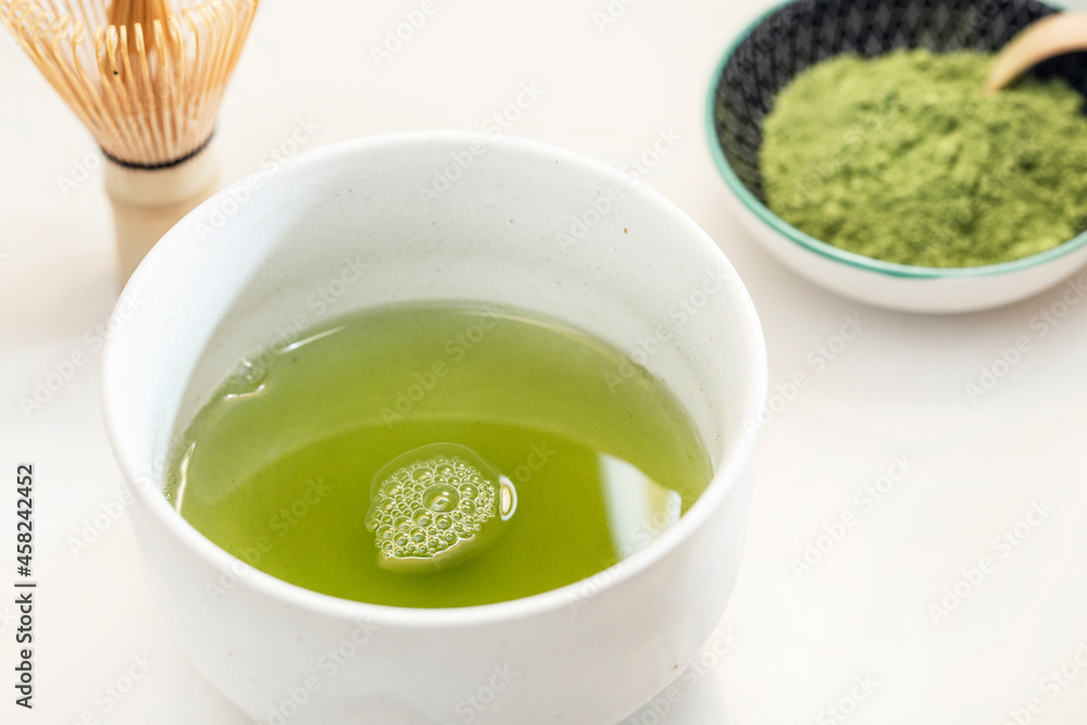 matcha tea prepared in a traditional way matcha tea prepared in a traditional way