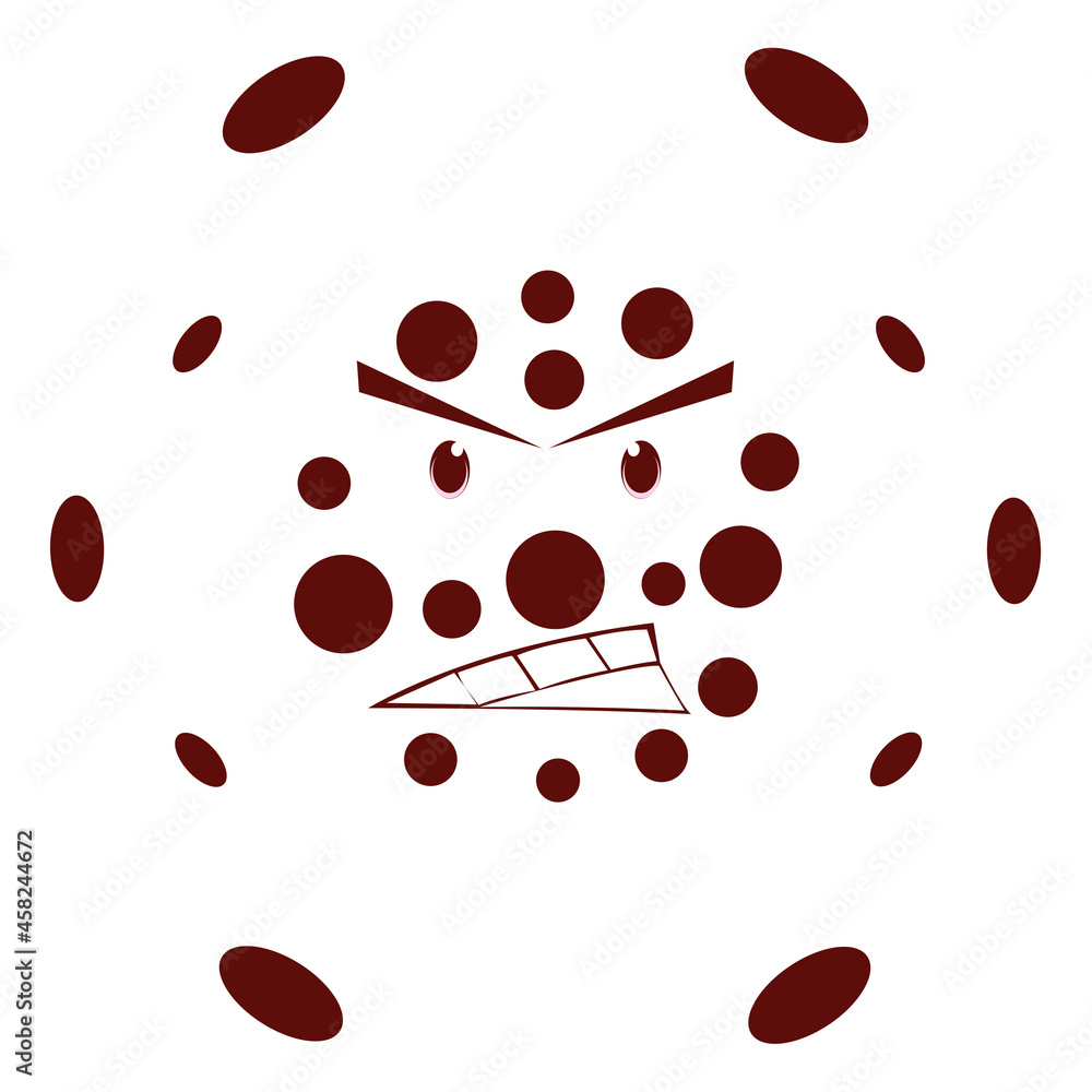 polka dots and abstract faces. vector illustration for sticker, logo or icon polka dots and abstract faces. vector illustration for sticker, logo or icon