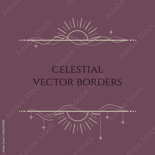 Elegant celestial borders