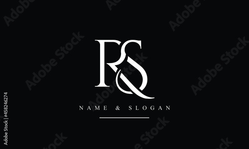 SR, RS, S, R abstract letters logo monogram