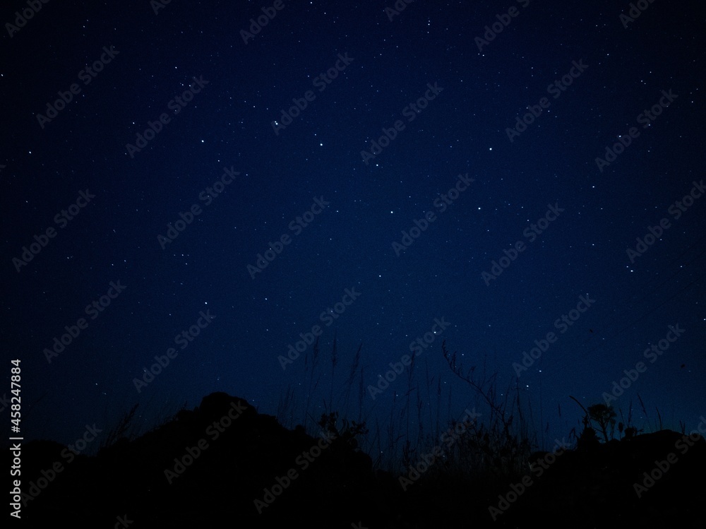 Starry midnight sky