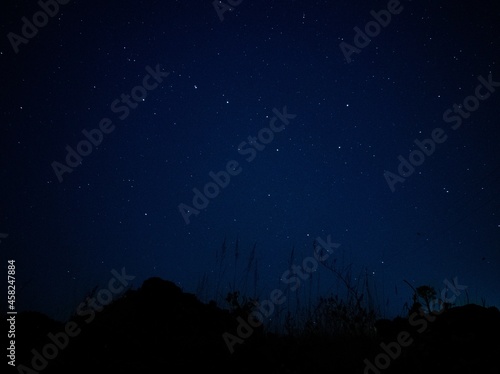 Starry midnight sky