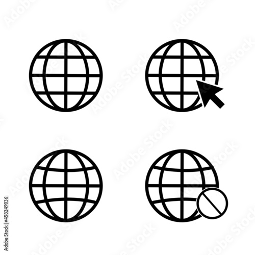 World wide web icon vector. Illustration of website icon symbol. globe icon set