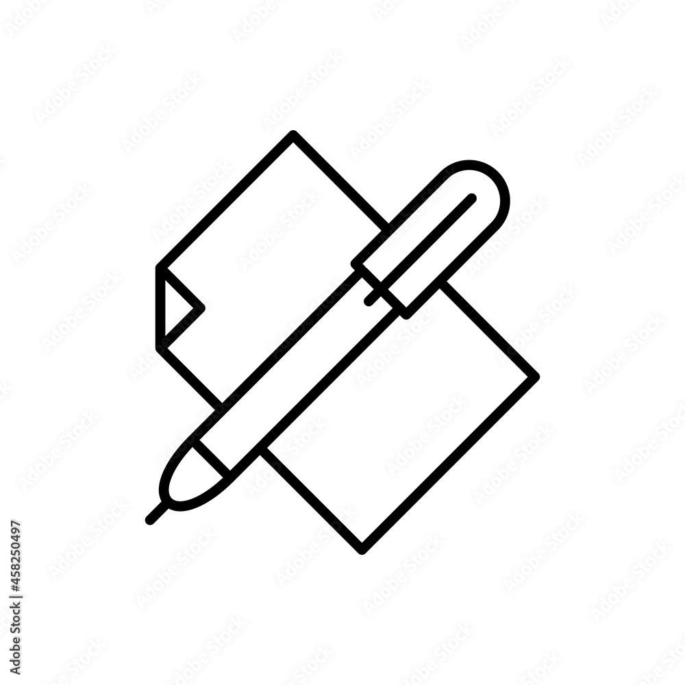 Writing vector icon. Notes illustration sign. Writer symbol. notice logo. Writing vector icon. Notes illustration sign. Writer symbol. notice logo.