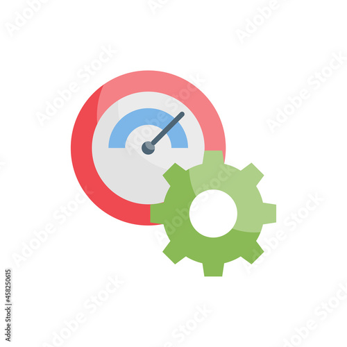 Performance management vector flat icon style illustration. EPS 10 file