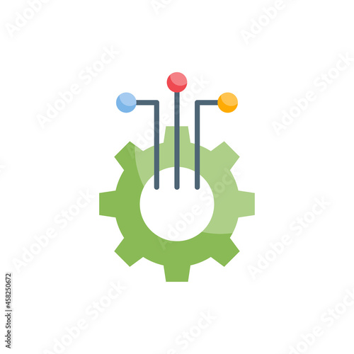 Cause and effect vector flat icon style illustration. EPS 10 file