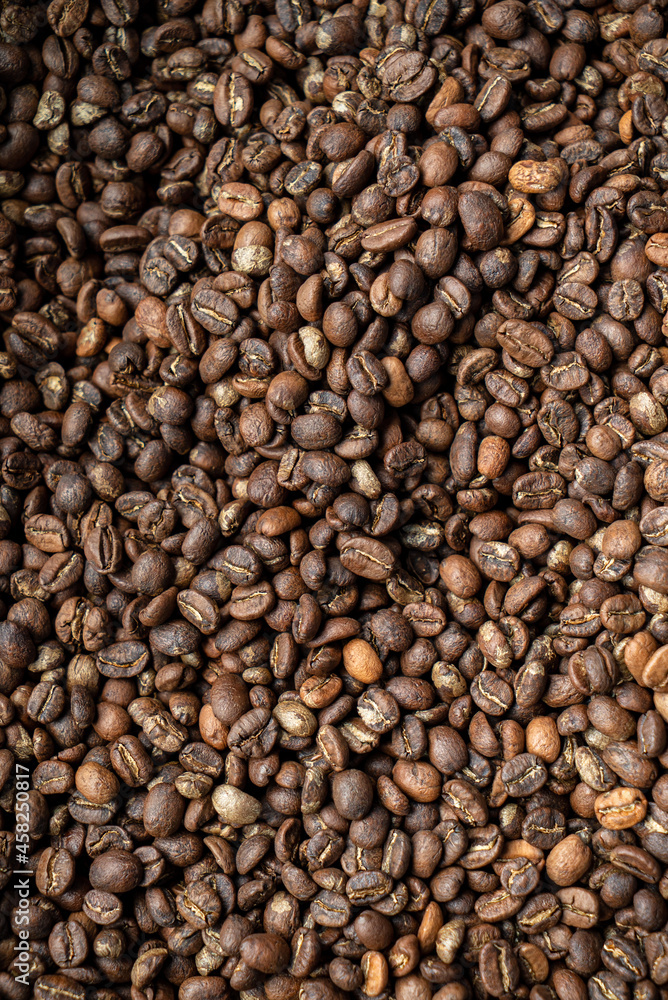 Coffee beans mocha coffee drink macro on brown concrete textured background. Coffee beans mocha coffee drink macro on brown concrete textured background.