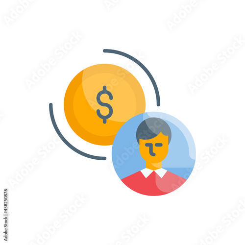 Human Capital vector flat icon style illustration. EPS 10 file