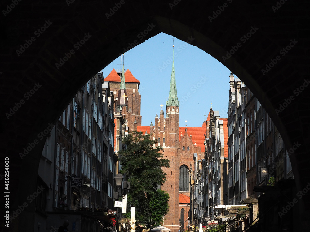 Fototapeta premium Town view in Poland Gdansk