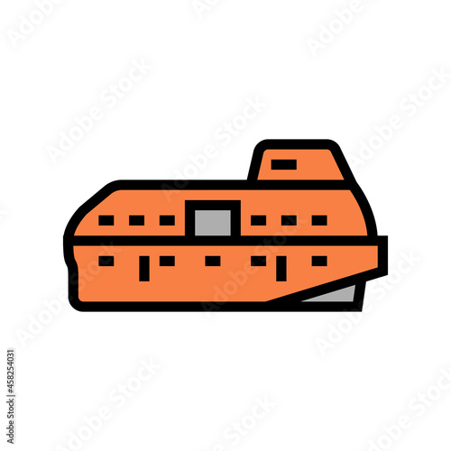 lifeboat boat color icon vector. lifeboat boat sign. isolated symbol illustration