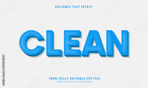 Clean text style - Editable text effect