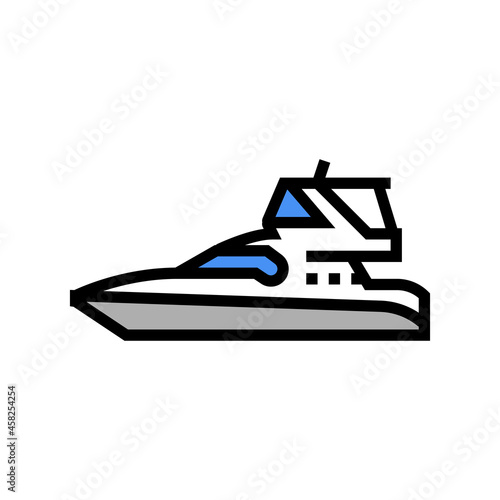 sedan bridge boat color icon vector. sedan bridge boat sign. isolated symbol illustration © vectorwin