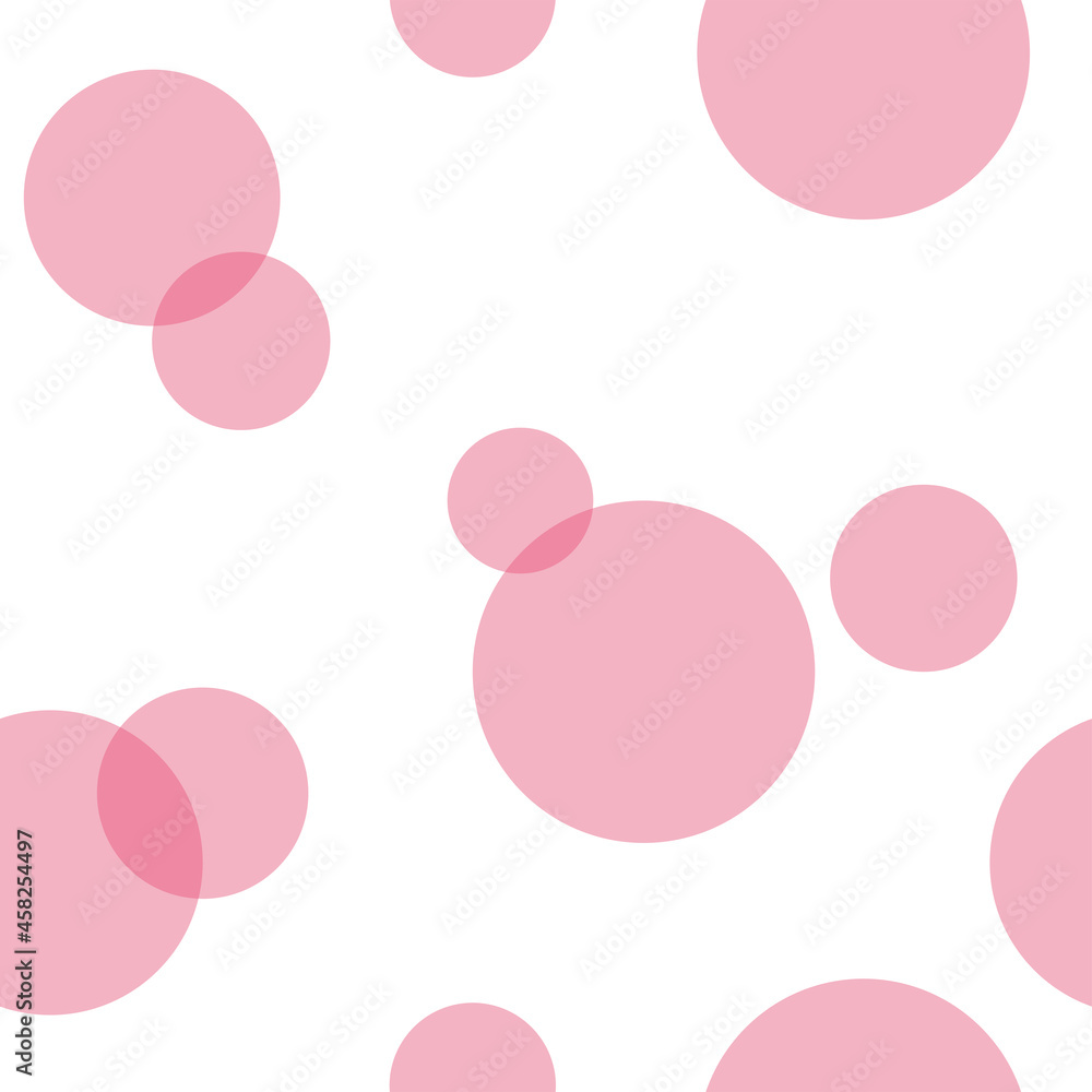 Vector seamless pattern of red dots on white background. Design for fabric, paper, cover, or other purposes.