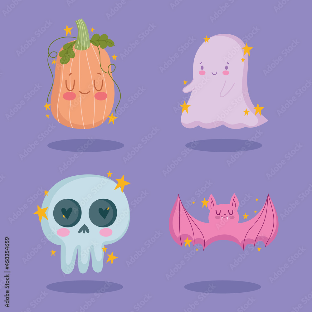 Fototapeta premium halloween icons set