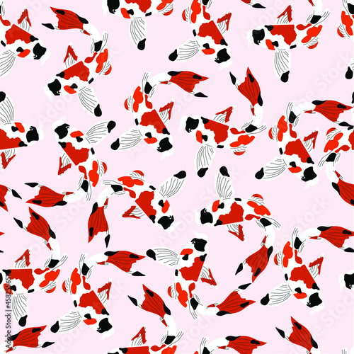 orange and black spotted fish pattern design