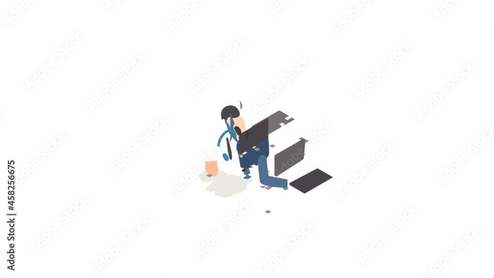 Online consultant icon animation isometric best object on white backgound Online consultant icon animation isometric best object on white backgound