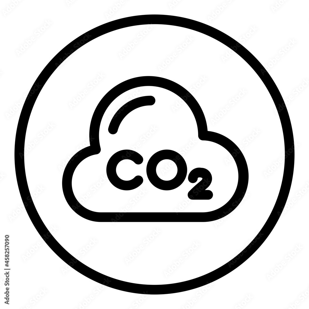 CO2 Carbon dioxide icon CO2 Carbon dioxide icon