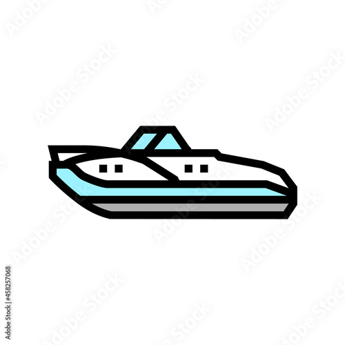 cuddy cabins boat color icon vector. cuddy cabins boat sign. isolated symbol illustration