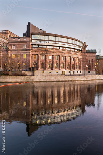 Photography Parliament house in Stockholm, Sweden.