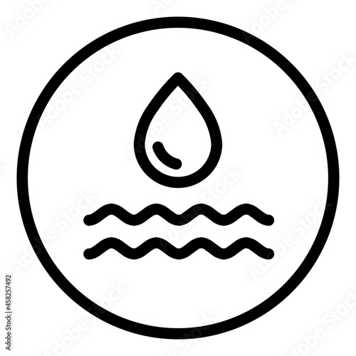 Waterdrop waves icon