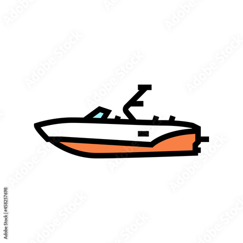 bowrider boat color icon vector. bowrider boat sign. isolated symbol illustration