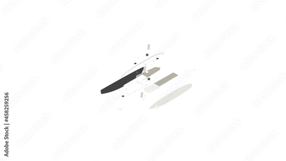 Ship icon animation isometric best object on white backgound Ship icon animation isometric best object on white backgound
