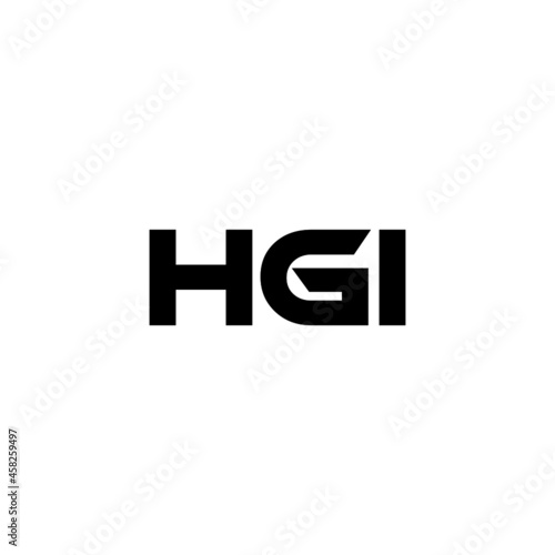 HGI letter logo design with white background in illustrator, vector logo modern alphabet font overlap style. calligraphy designs for logo, Poster, Invitation, etc.