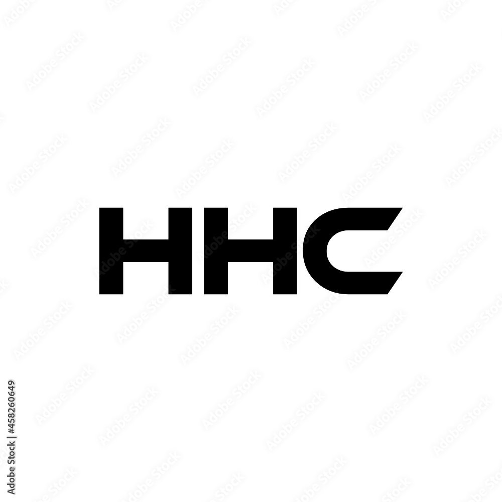 HHC letter logo design with black background in illustrator, vector logo modern alphabet font overlap style. calligraphy designs for logo, Poster, Invitation, etc.