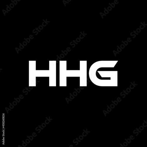 HHG letter logo design with white background in illustrator, vector logo modern alphabet font overlap style. calligraphy designs for logo, Poster, Invitation, etc. photo