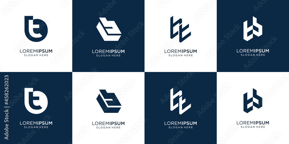 creative initial letter b and letter t logo template.icon for business of luxury, elegant, abstract.