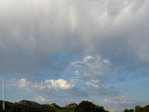 Clouds over the castle of Xativa, Spain