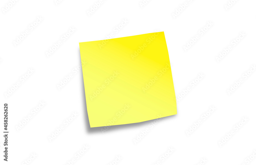 黄色の付箋のイラスト