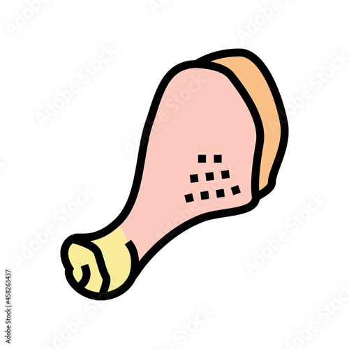 drumstick chicken color icon vector. drumstick chicken sign. isolated symbol illustration