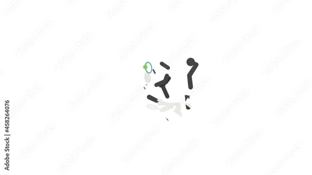 Tennis returner icon animation isometric best object on white backgound Tennis returner icon animation isometric best object on white backgound