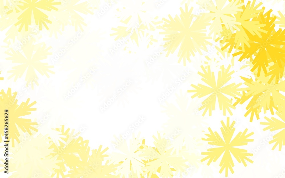 Light Yellow vector doodle background with flowers. Light Yellow vector doodle background with flowers.