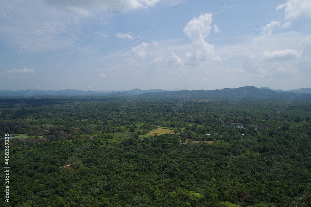 スリランカ　シーギリヤ　ピドゥランガラロックからの景色